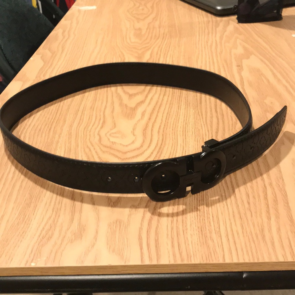 Black Ferragamo Belt